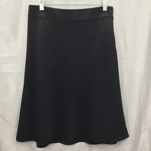 Ann Taylor Loft Knee Length Skirt Black W/Tiny Dots Size 6